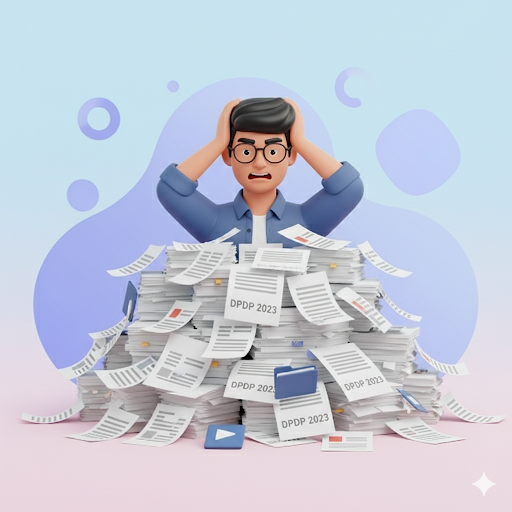 Crushed by Compliance (Documents Piling Up)